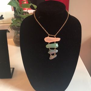 Gold chain with beautiful stones necklace
